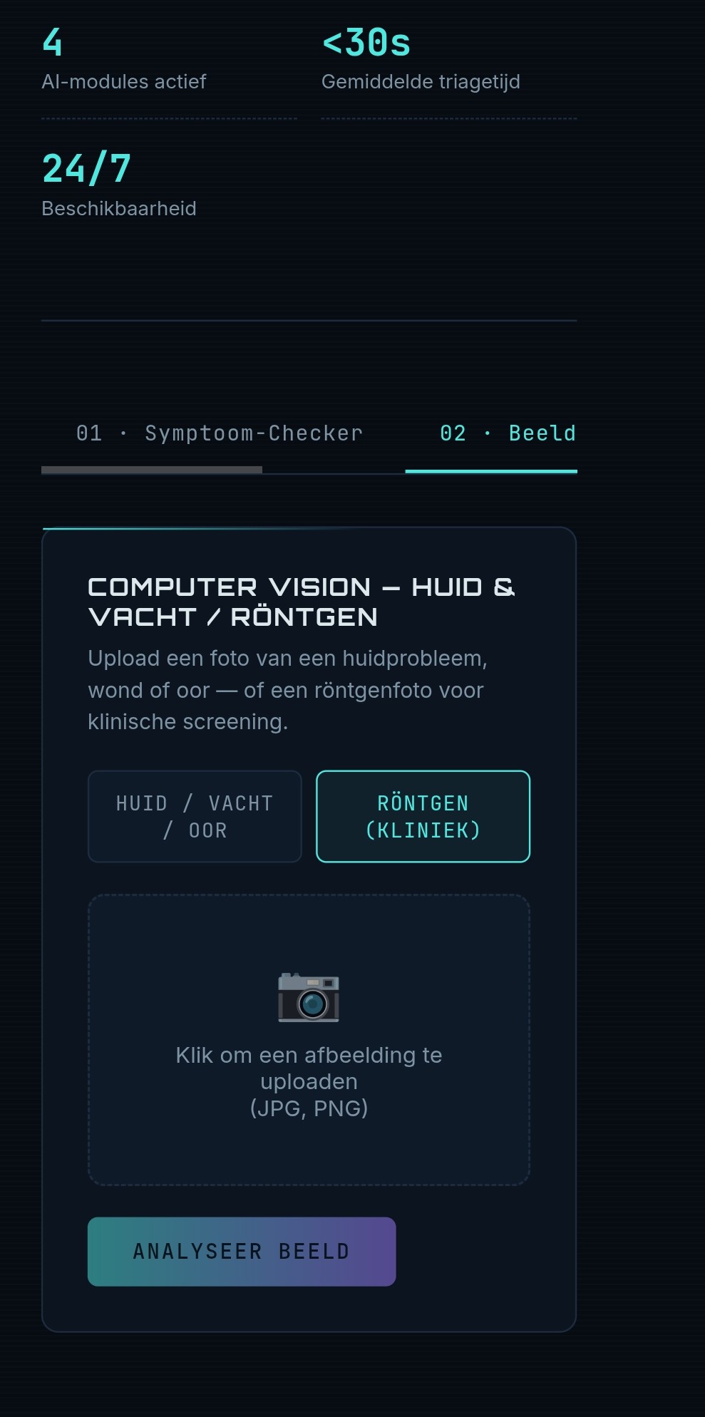 VetPulse AI - triage dashboard