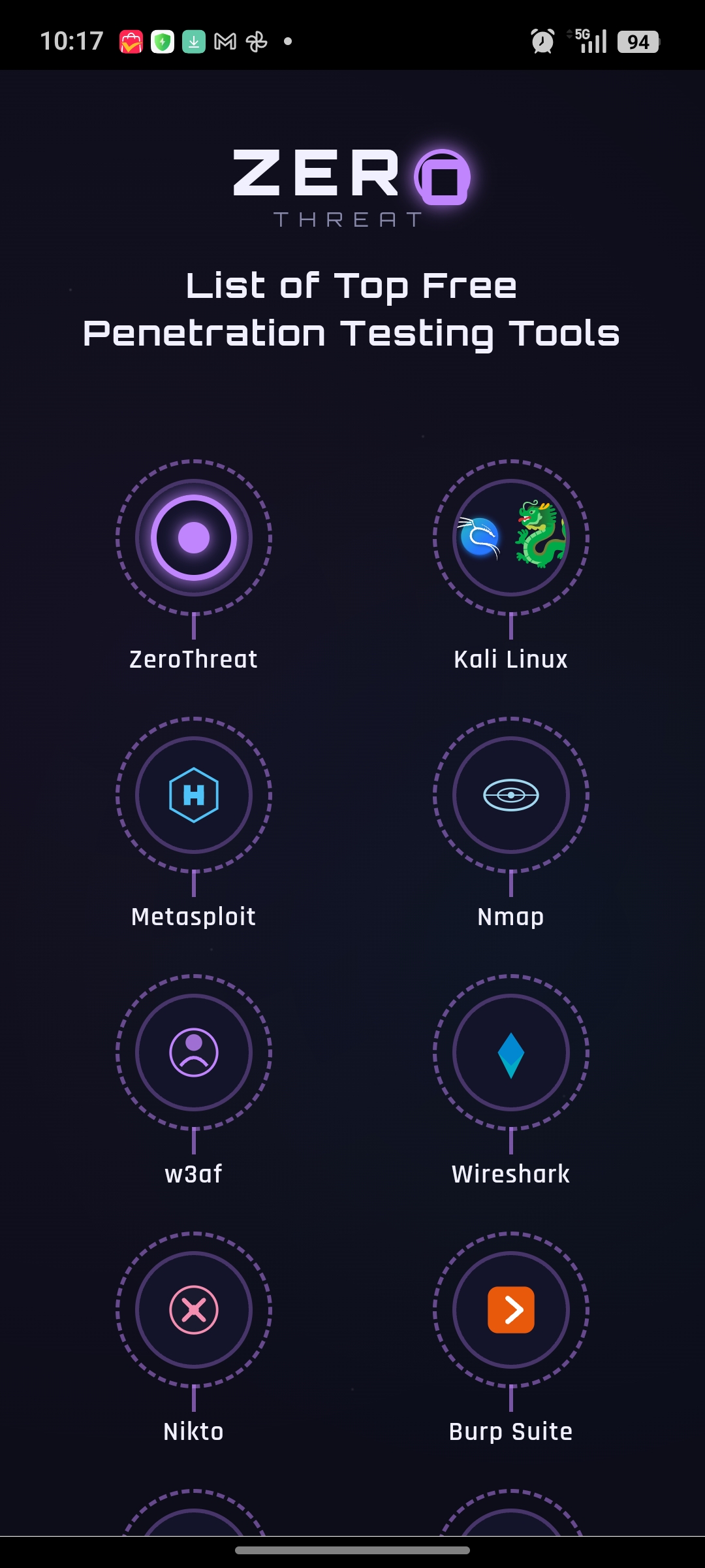 ZeroThreat Tool List